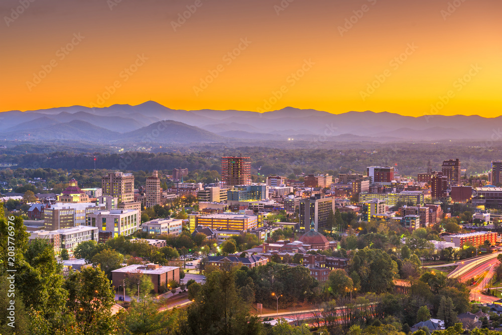 Asheville, North Caroilna, USA Skyline
