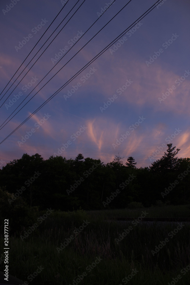 Sunset evening clouds