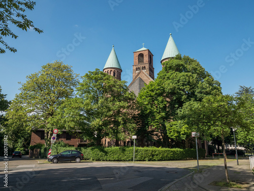 View of Kreuzeskirche in Essen, Germany photo