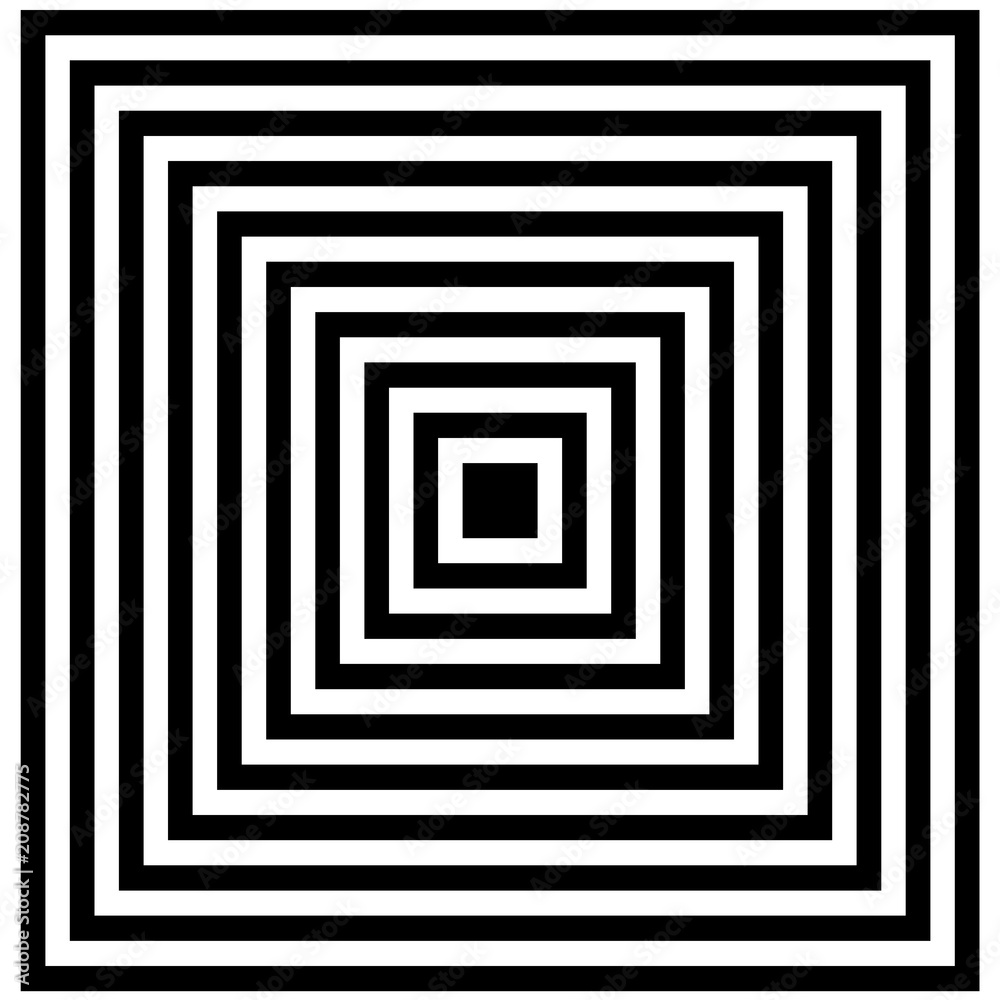 Optical illusion. Illusion art. Abstract twisted black and white background. Vector illustration. Optical illusion. Illusion art. Abstract twisted black and white background. Vector illustration.