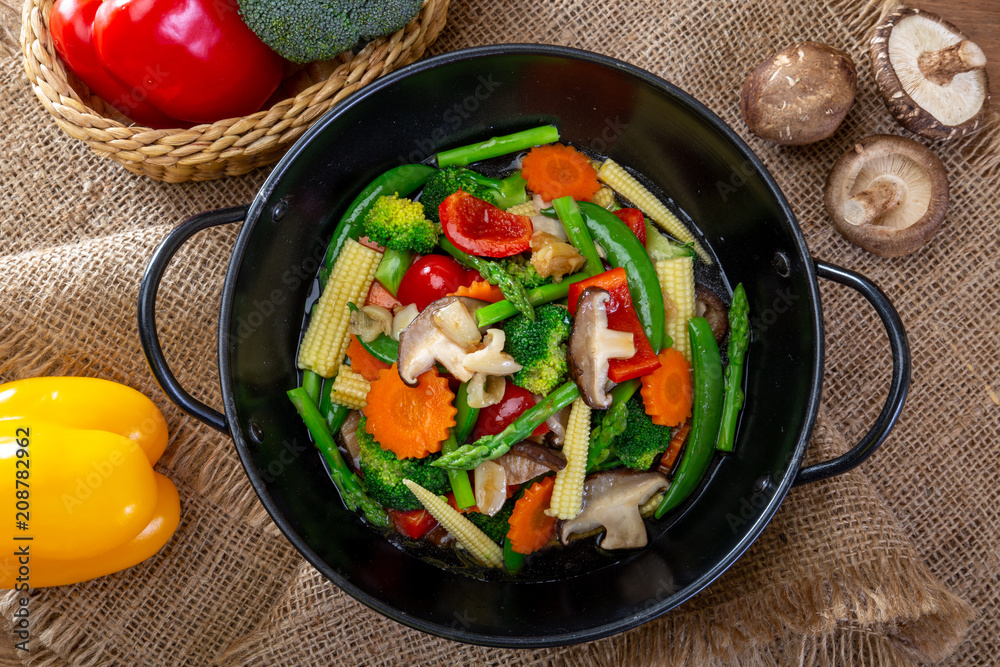 stir-fried mixed vegetables stir-fried mixed vegetables