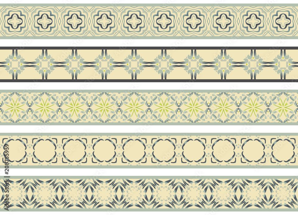 Seamless decorative borders Seamless decorative borders