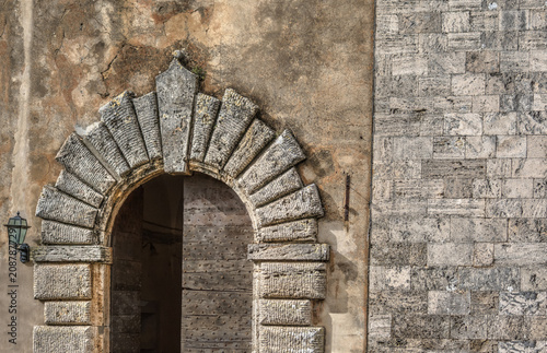 old door in an old wall