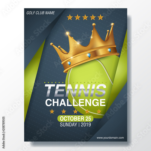 tennis posters with tennis ball. Tennis tournament advertising. Sport event announcement