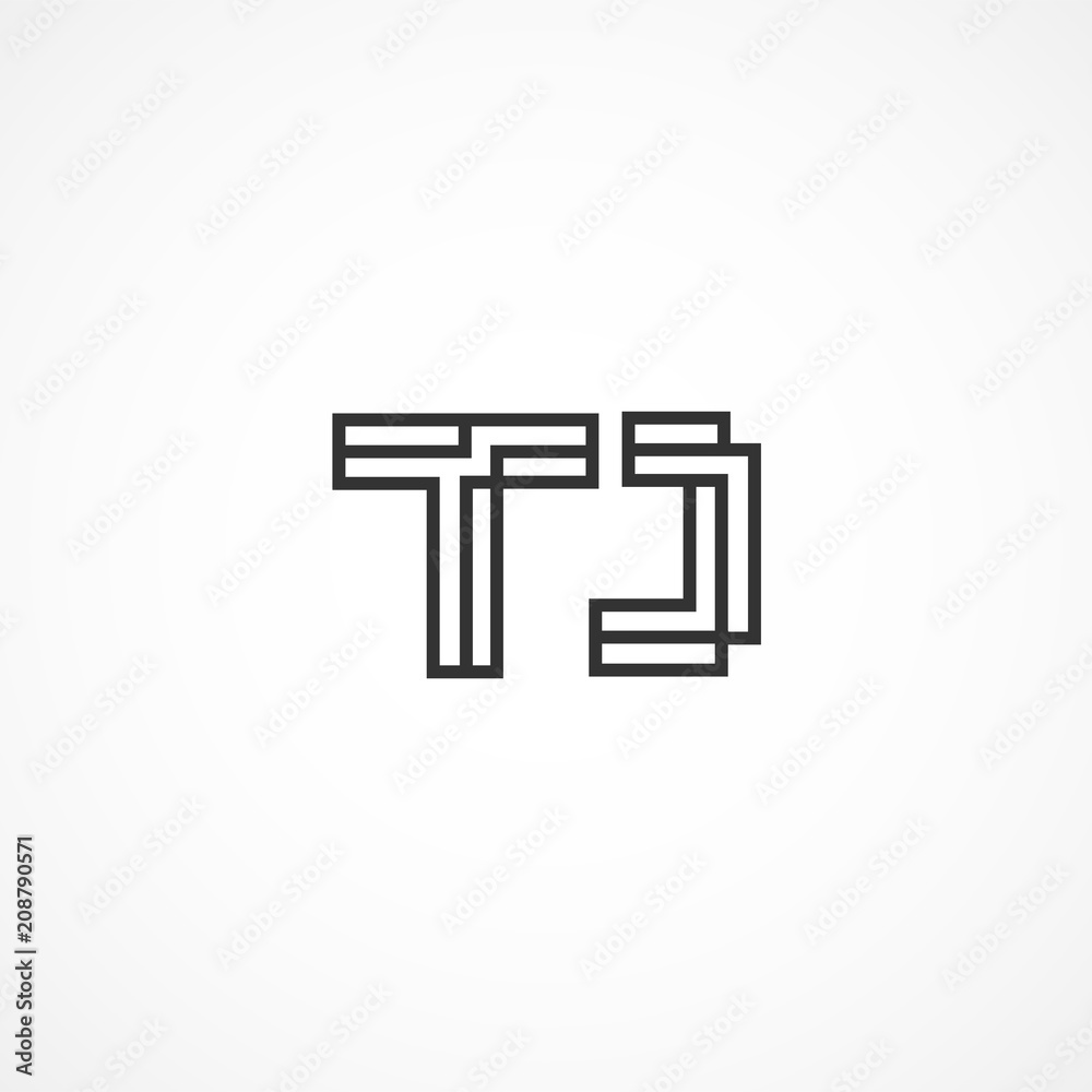 Initial Letter TJ Logo Vector Design Initial Letter TJ Logo Vector Design