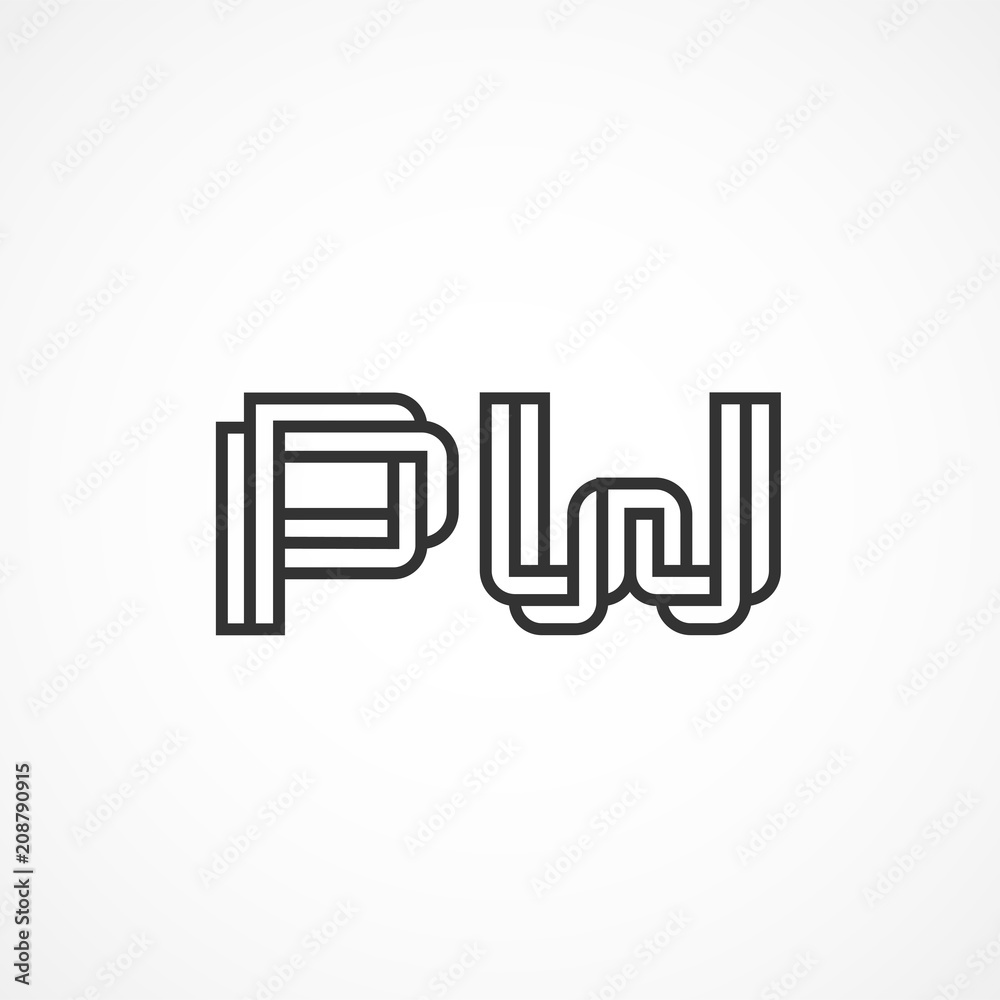 Initial Letter PW Logo Vector Design Initial Letter PW Logo Vector Design