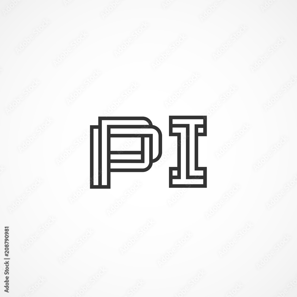 Initial Letter PI Logo Vector Design Initial Letter PI Logo Vector Design
