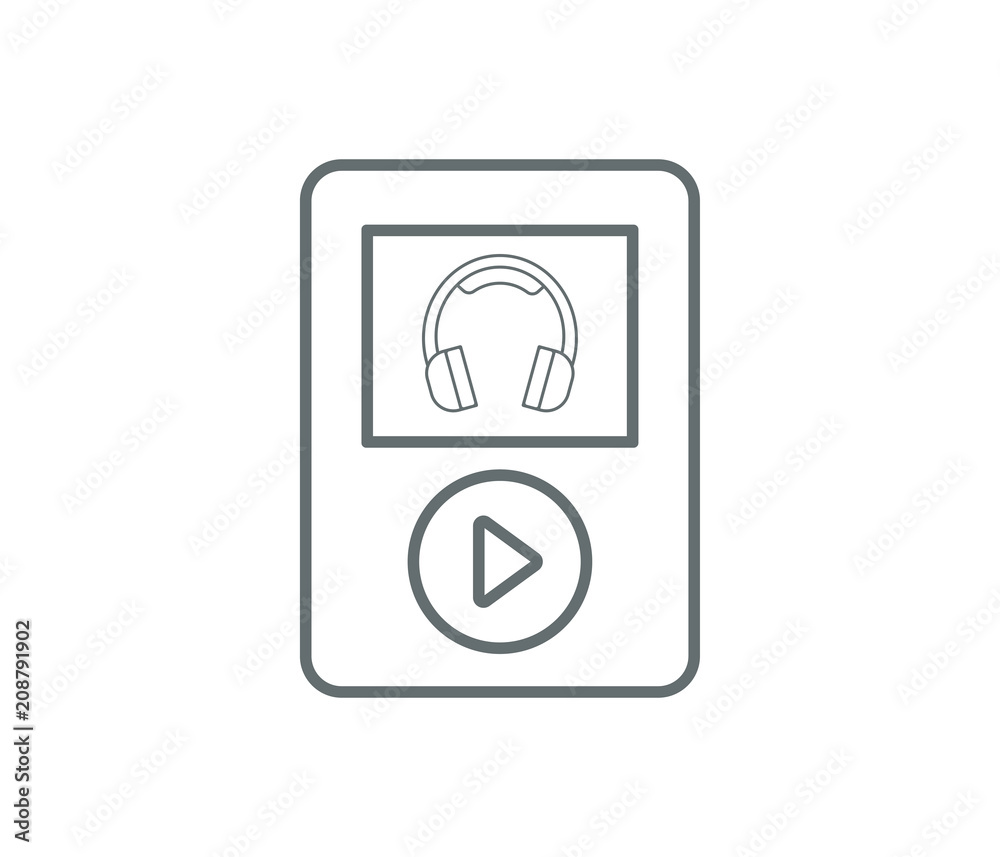 Modern music or mp3 player sign or icon Modern music or mp3 player sign or icon