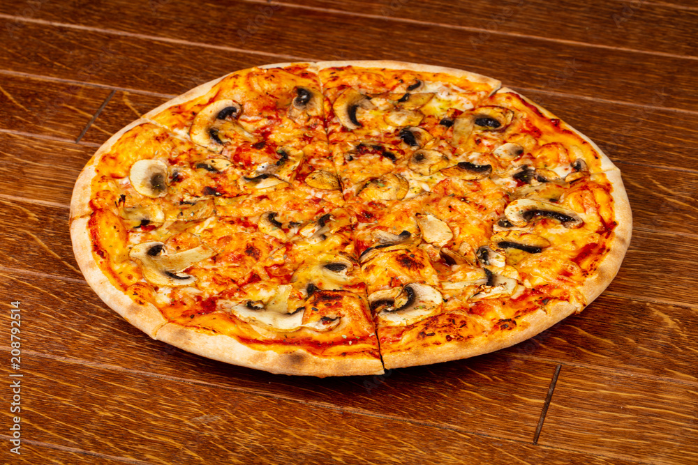 Pizza with mushroom