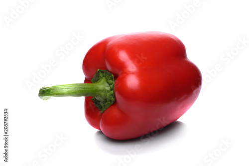  red bell pepper on white background
