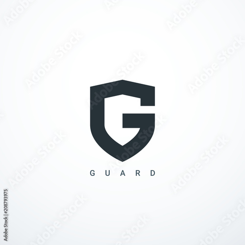 Canvas Print Vector guard shield icon. Guard logo