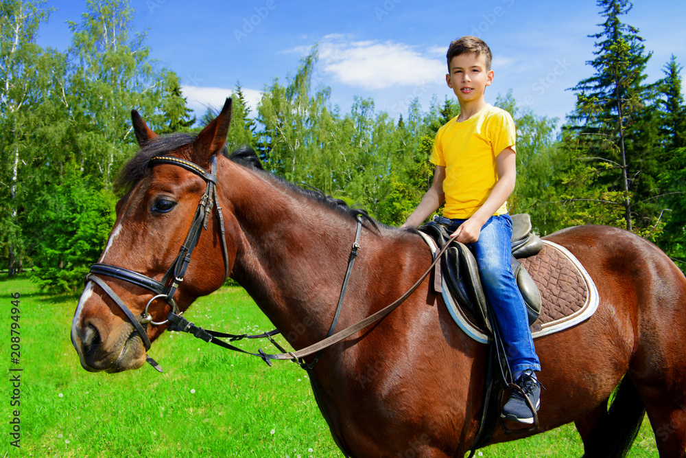 boy on horseback boy on horseback