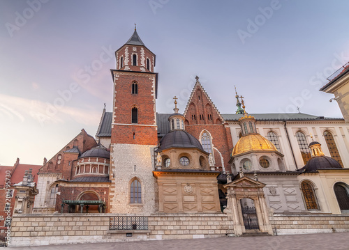 Cathedral of St. Stanislaw and St. Vaclav and royal castle on the Wawel Hill at sunset, Krakow, Poland. © Alfredo