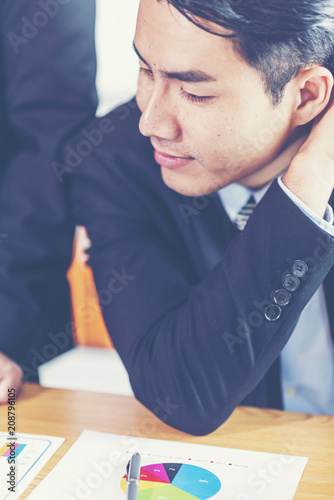 Business adviser analyzing ...
