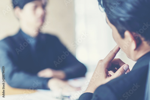 Business adviser analyzing ...