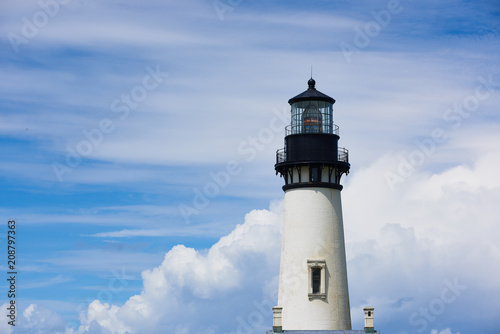 Closeup of Yaquina Head Lighthouse  Newport  Oregon