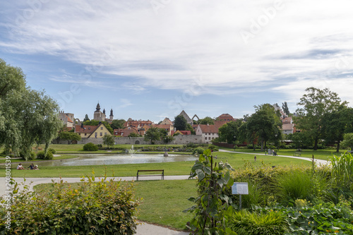The park Almedalen in the town Visby in Sweden