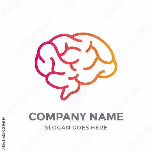 Brain Generate Idea Brainstorming Graphic Memory Science Internet Networking Digital Education Technology Logo Vector Design Template 