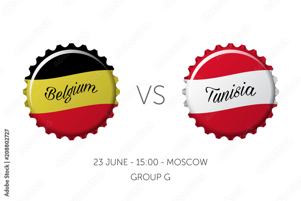 Soccer championship - Belgium VS Tunisia - 23 June Soccer championship - Belgium VS Tunisia - 23 June