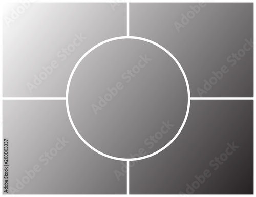 Montage frame template for photo collage