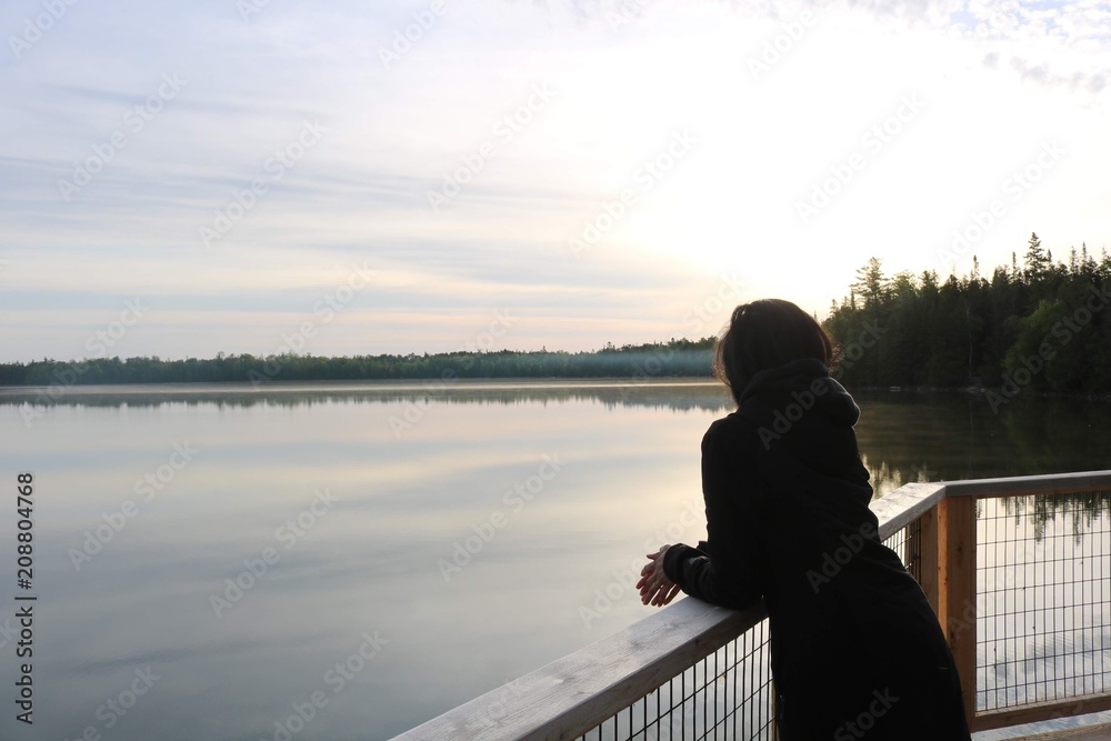 Fototapeta premium Morning Thoughts in Tobermory, ON Canada