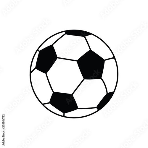 Ball icon black on white background football