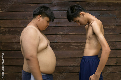fat and thin man on scenes