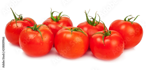 Fresh tomatoes isolated on white