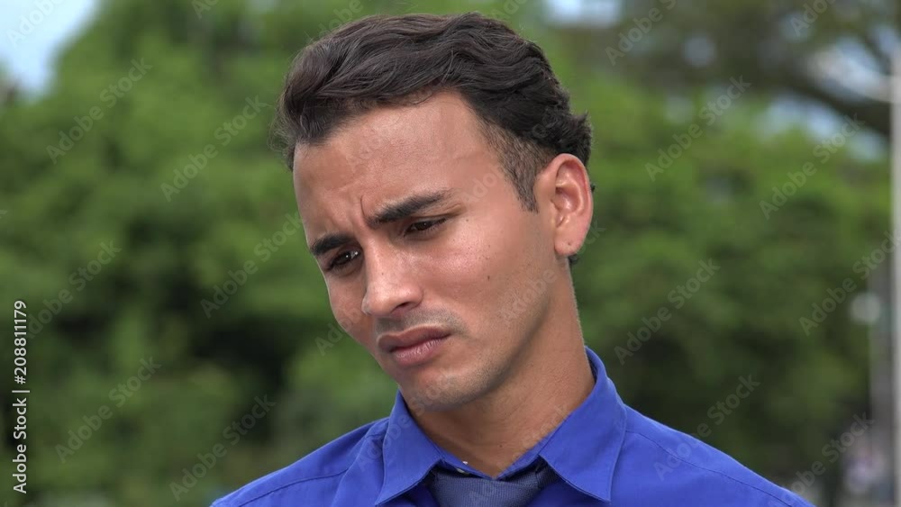 Pouty Hispanic Business Man And Stress Pouty Hispanic Business Man And Stress