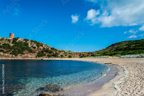 View of sardinian coast and beach