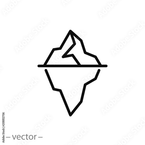 Iceberg icon vector