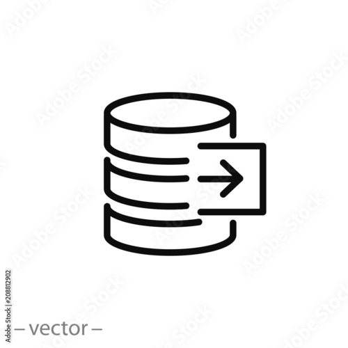 Import database icon vector