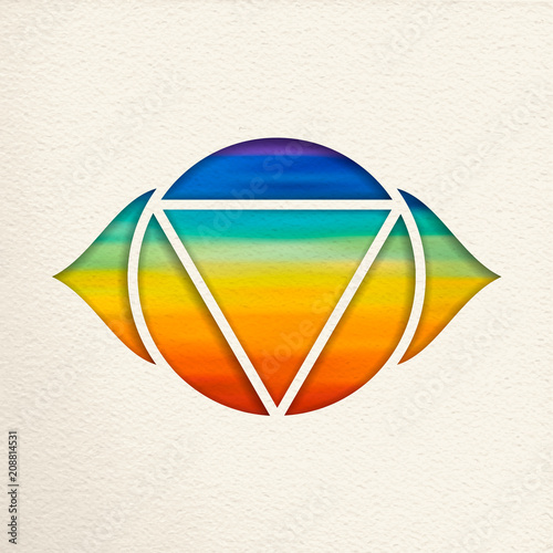 Ajna third eye chakra design for yoga