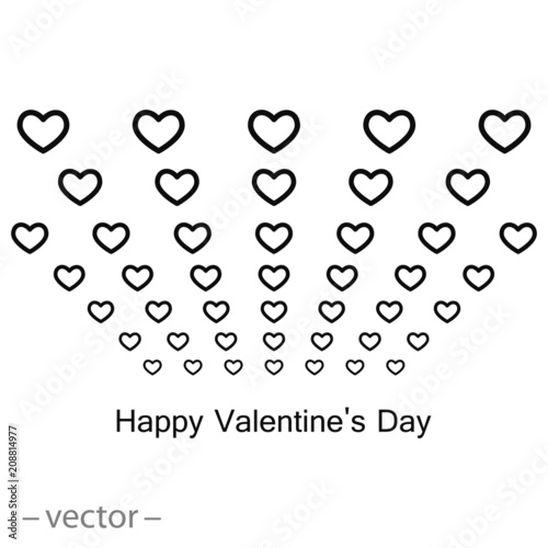 hearts, valentine background, vector illustration