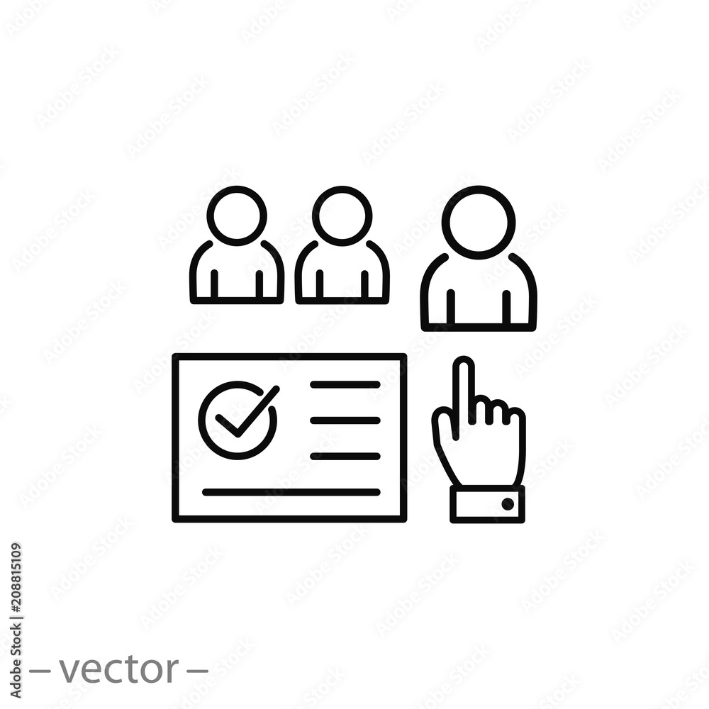 hiring jobs in the team icon vector hiring jobs in the team icon vector