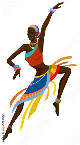 Ethnic dance african woman