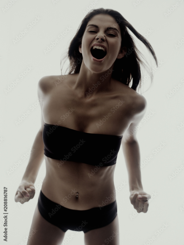 Naklejka premium Model Beauty Pose