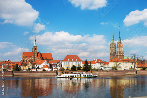 Wroclaw.Poland.View from Odra river.