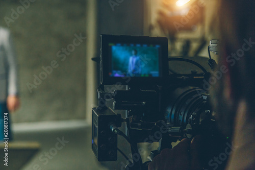director and actor on the set of the film