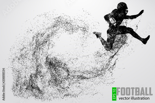 Silhouette of a football player. Vector illustration