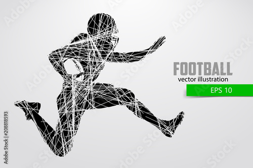 Silhouette of a football player. Vector illustration