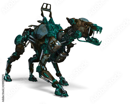 green guard dog robot is a security system