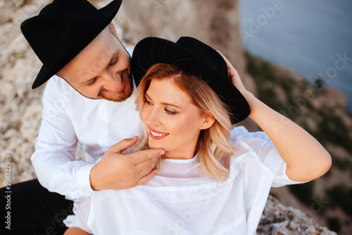 love story on sunset photo
