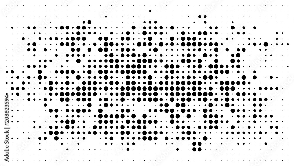 Halftone dotted background. Halftone effect vector pattern. Circle dots isolated on the white background.