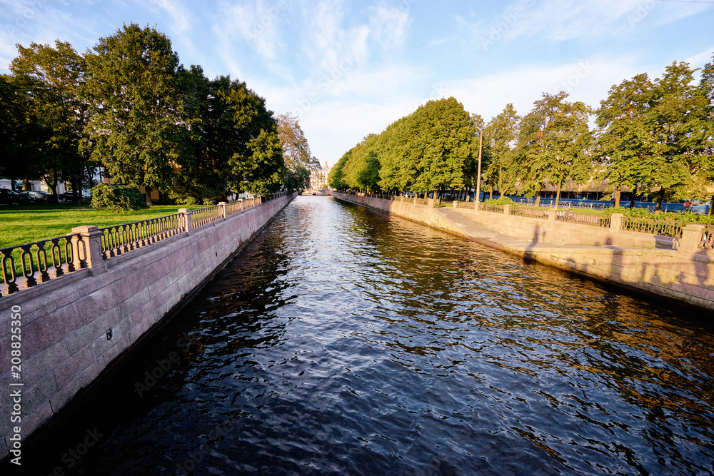 Channel and park of Saint Petersburg, Russia. Channel and park of Saint Petersburg, Russia.