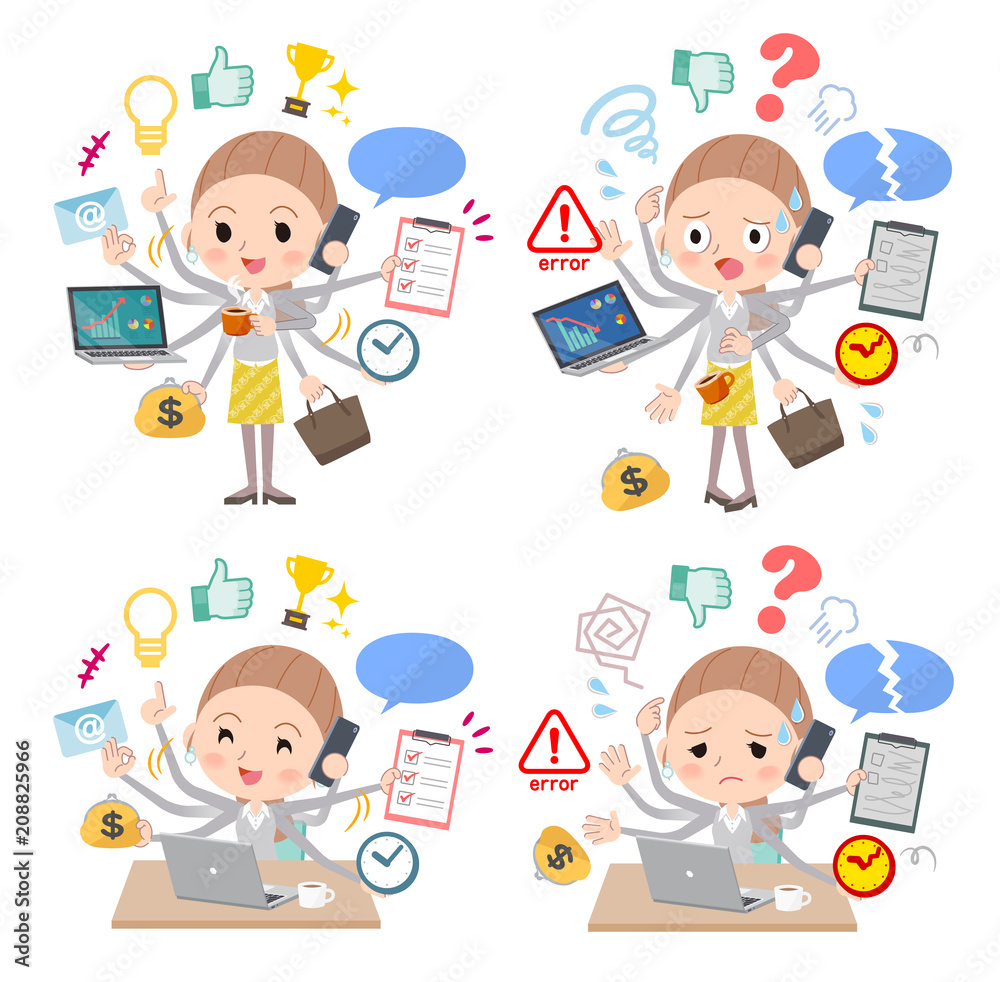 Behind knot hair yellow wear women_mulch task Office Behind knot hair yellow wear women_mulch task Office