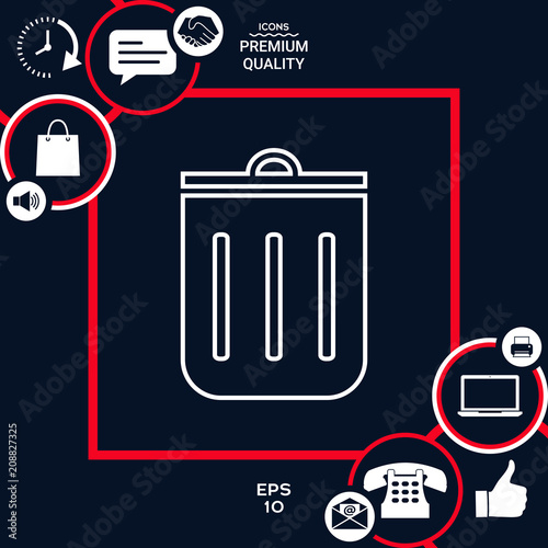 Trash can, icon
