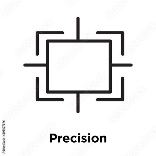 Precision icon vector sign and symbol isolated on white background, Precision logo concept, outline symbol, linear sign