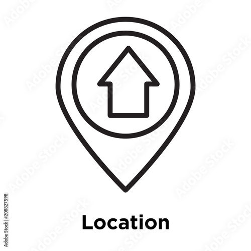 Free Download Location icon vector sign and symbol isolated on white background, Location logo concept, outline symbol, linear sign - GFXLoad