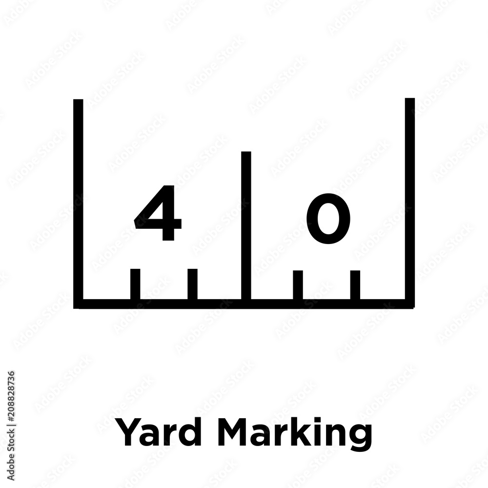 Yard Marking icon vector sign and symbol isolated on white background, Yard Marking logo concept, outline symbol, linear sign Yard Marking icon vector sign and symbol isolated on white background, Yard Marking logo concept, outline symbol, linear sign